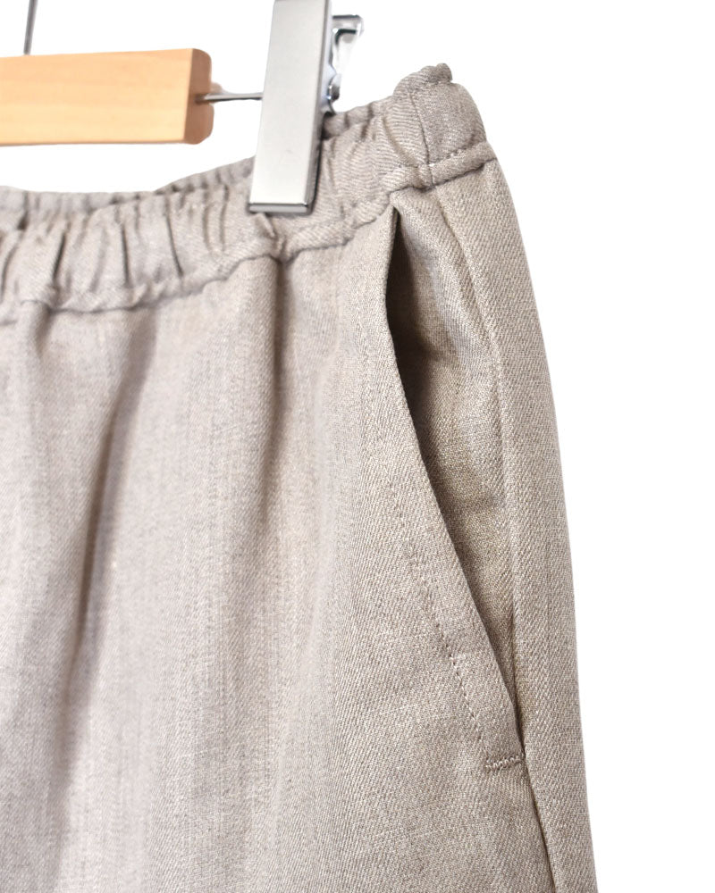 LINEN TWILL EASY TAPERED PANTS Natural