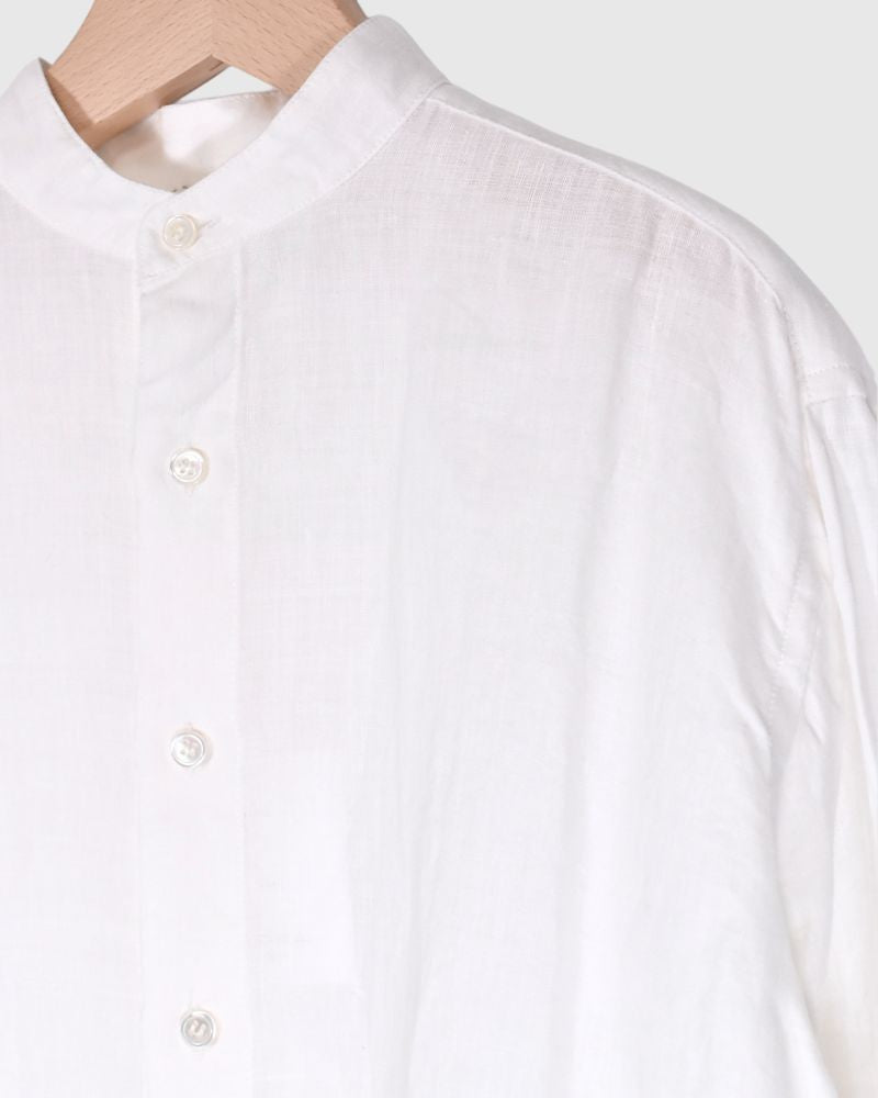 リネンビッグバンドカラーシャツ White