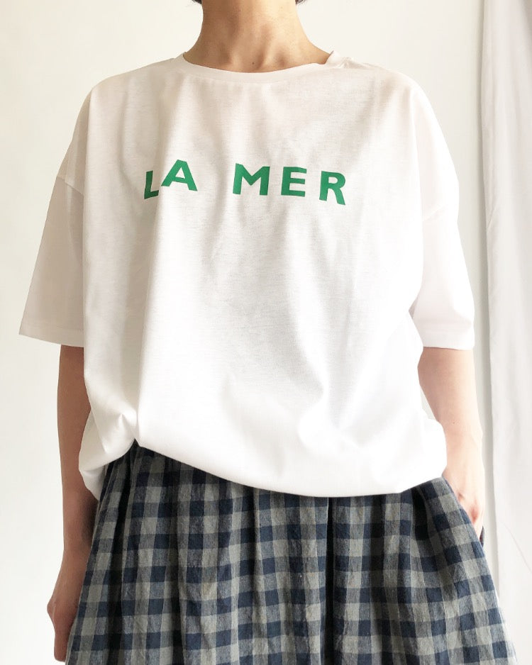 PRINT Tshirt「LA MER」 Green