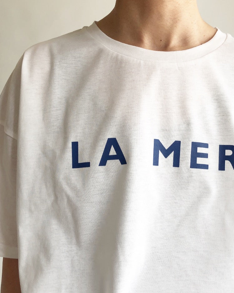 PRINT Tshirt「LA MER」 Blue