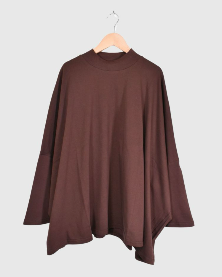 WIDE BOX SILHOUETTE TOPS 'CADEN' Brown