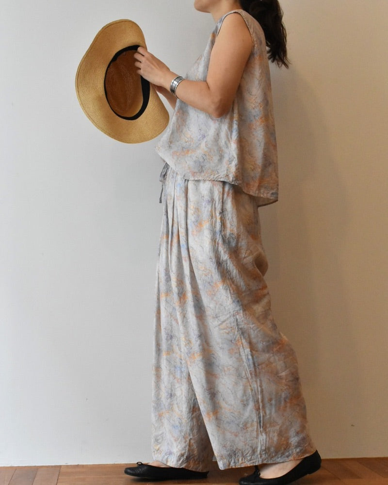 【予約】S/S R303 MARBLE PATTERN WIDE PANTS（5月初旬 ～ 5月中旬）