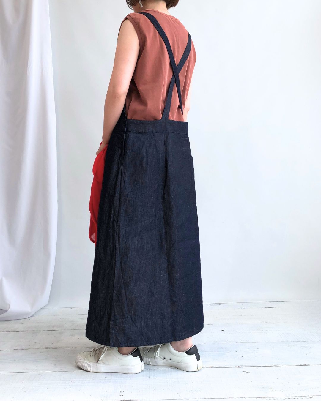 【sale】ライトデニムジャンパースカート Indigo