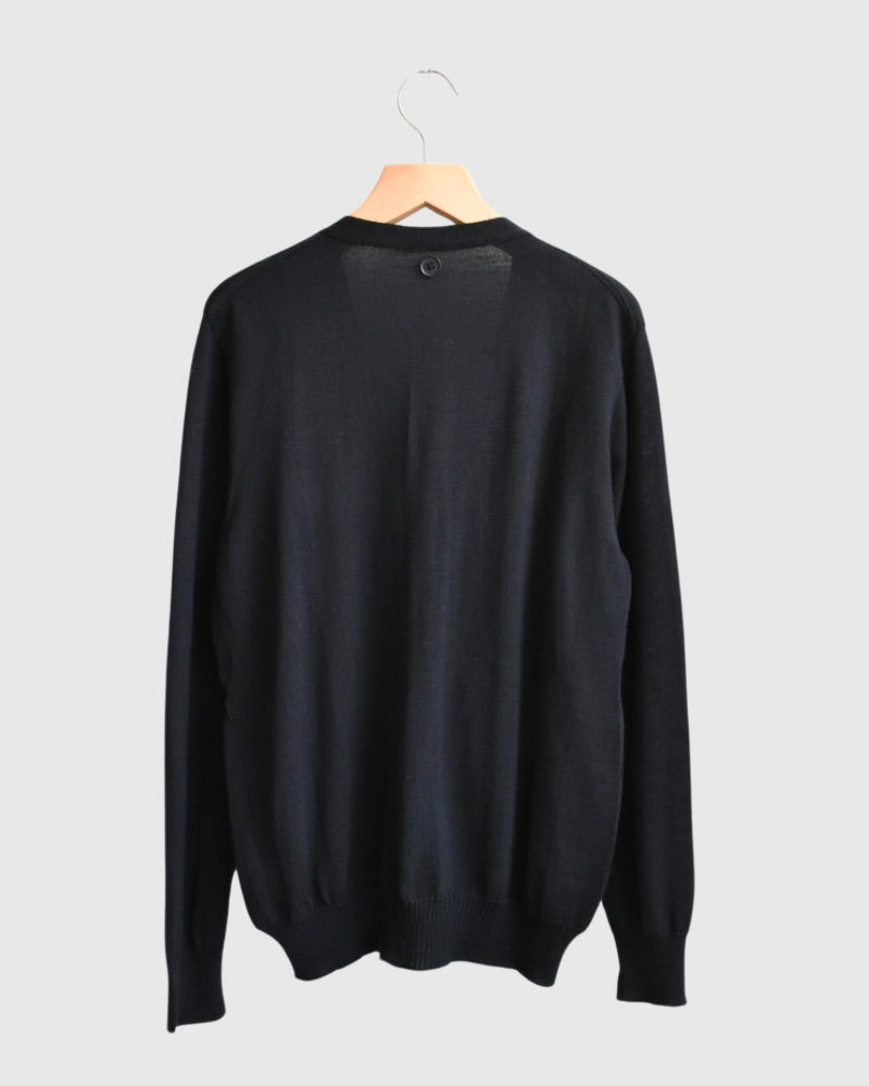 【sale】WHOLEGARMENT WASHABLE KNIT CARDIGAN Navy