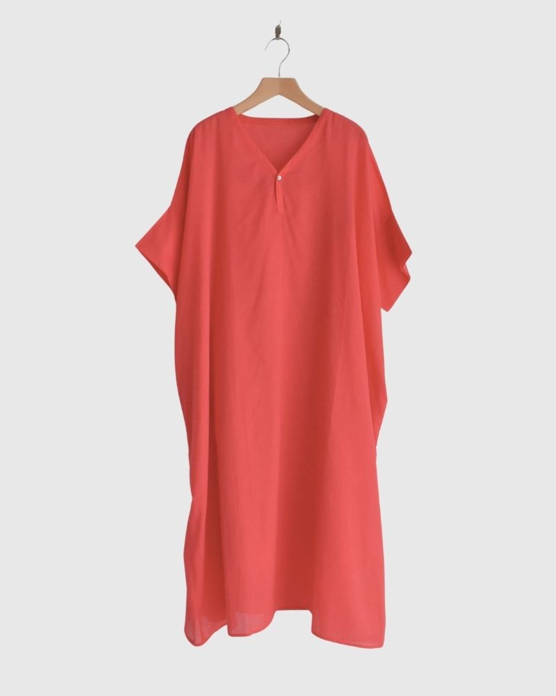 【sale】80ローン ワンピースドレス OrangeRed
