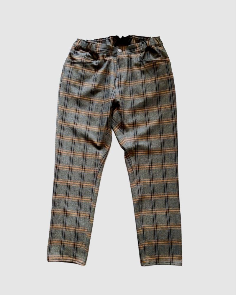 【予約】A/W TP075 冬のヘリンボンチェックストレッチパンツ（9月）