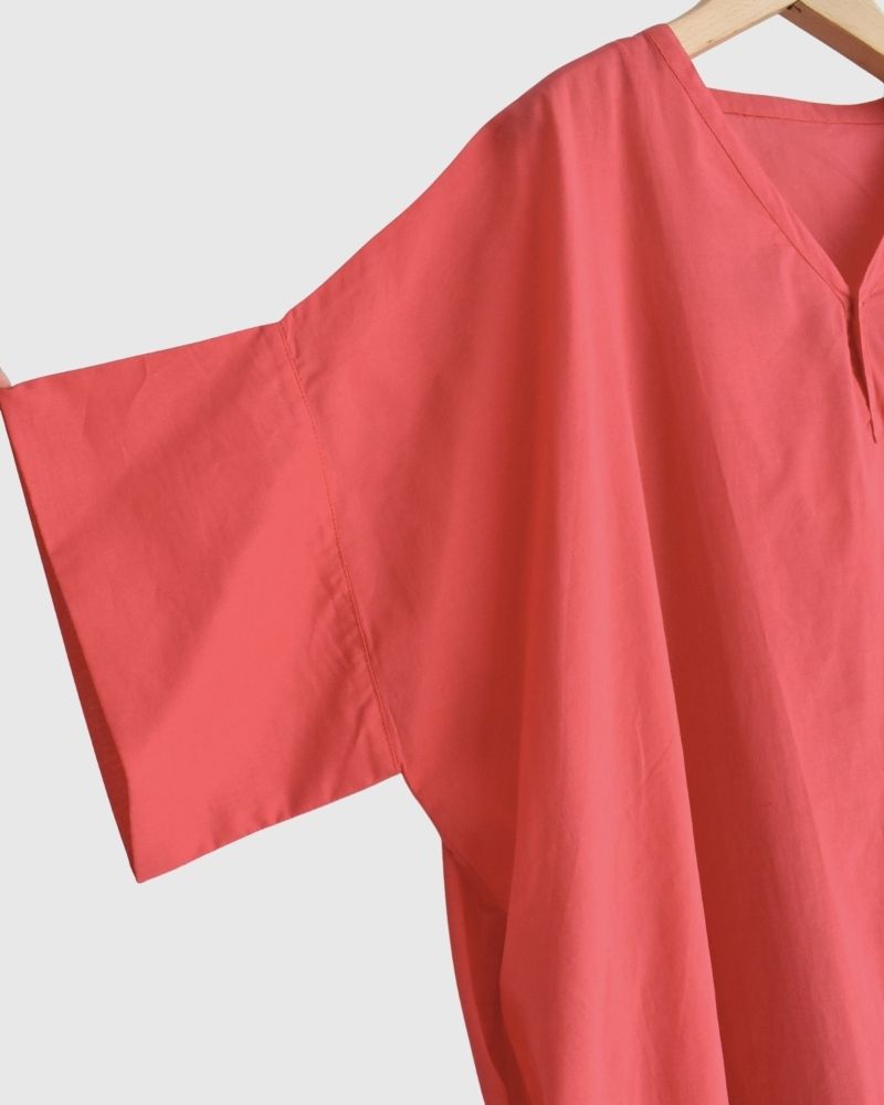 【sale】80ローン ワンピースドレス OrangeRed