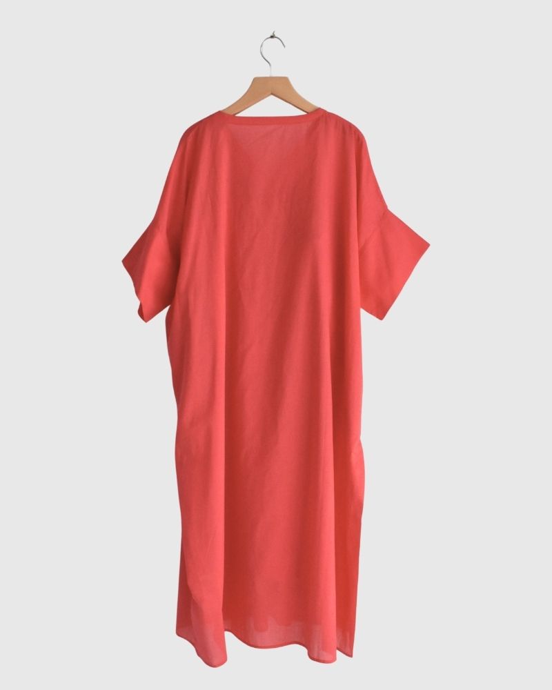 【sale】80ローン ワンピースドレス OrangeRed