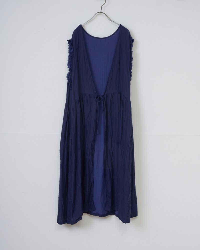 【予約】S/S G1173 DOUBLE GAUZE CACHE COEUL DRESS（3月末 – 4月初旬）