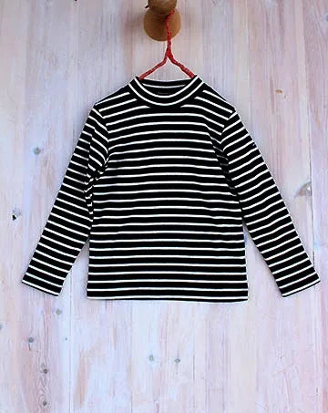 【sale】NECK TEE BORDER Black　95cm,105cm