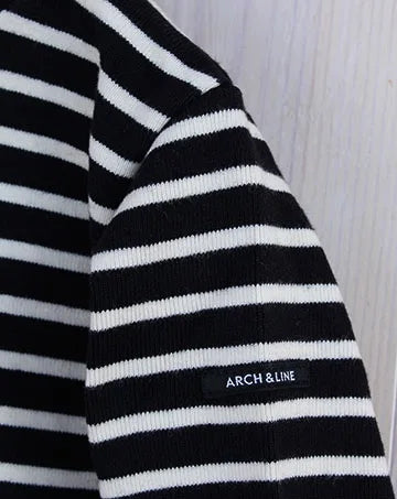 【sale】NECK TEE BORDER Black　95cm,105cm