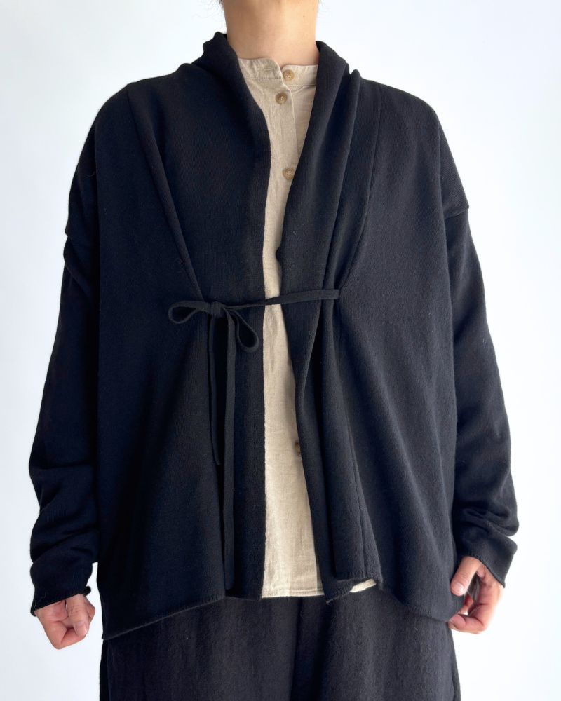 ショールカーディガン Black