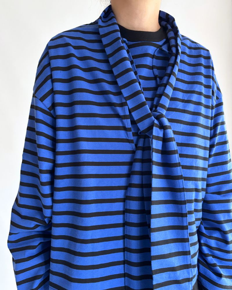 taco cotton ボーダータイ RoyalNavy/Black