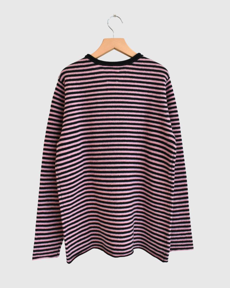 ボーダーニットプルオーバー Pink/Navy