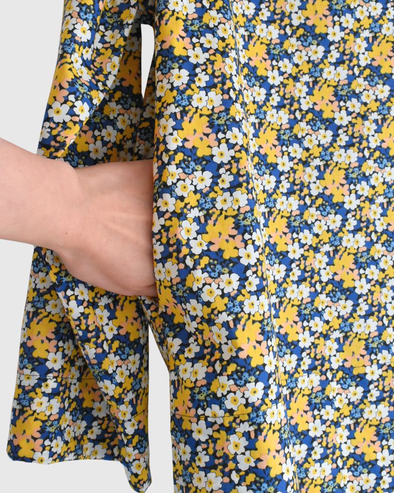 ボートネックブラウス（LIBERTY） Yellow