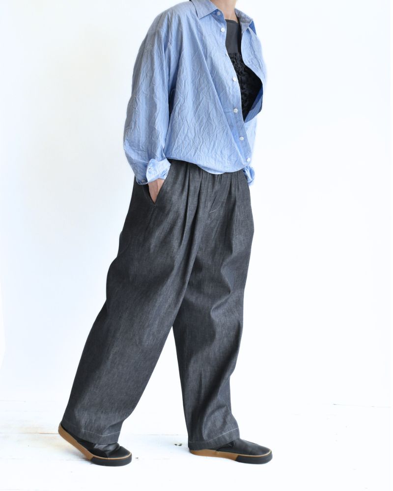 HAKU-DENIM タックパンツ Indigo