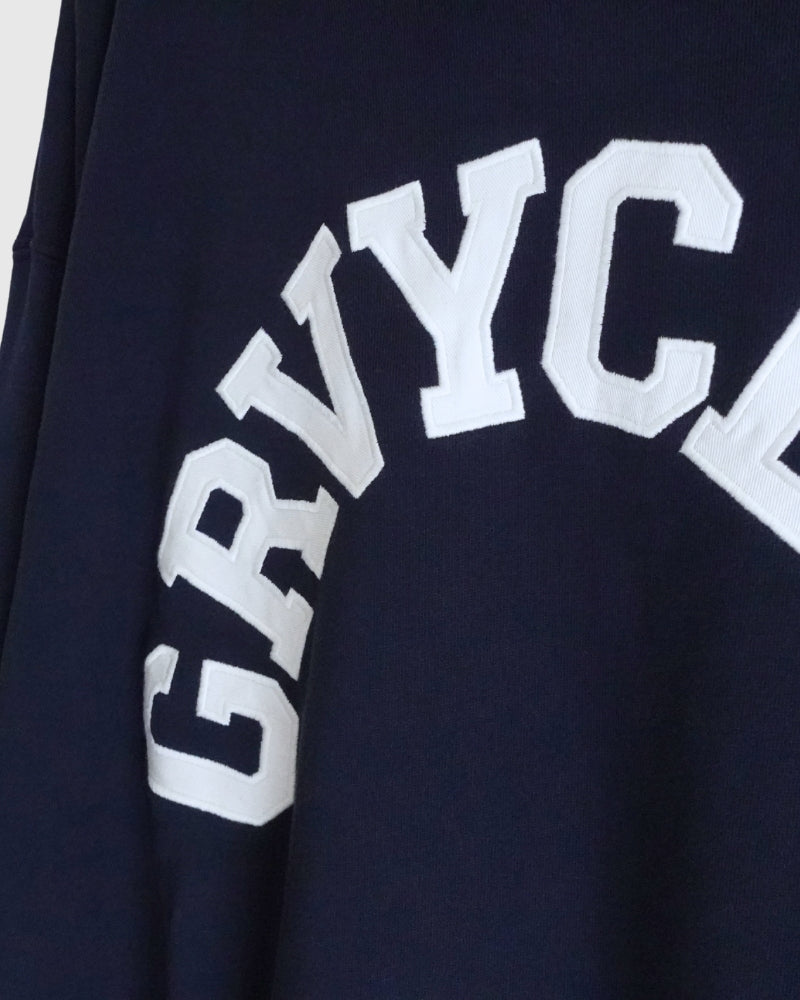ウラケ GRVYCLRS アップリケ パーカー (MENS) Navy