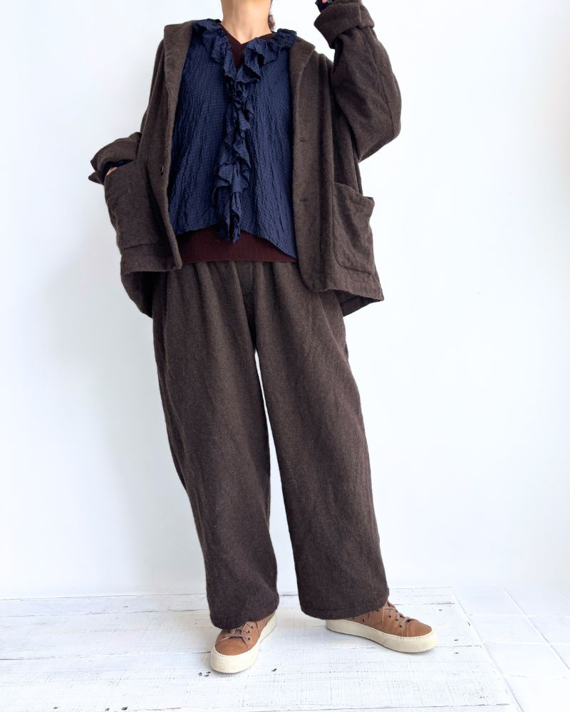 ウールテーラードジャケット Brown
