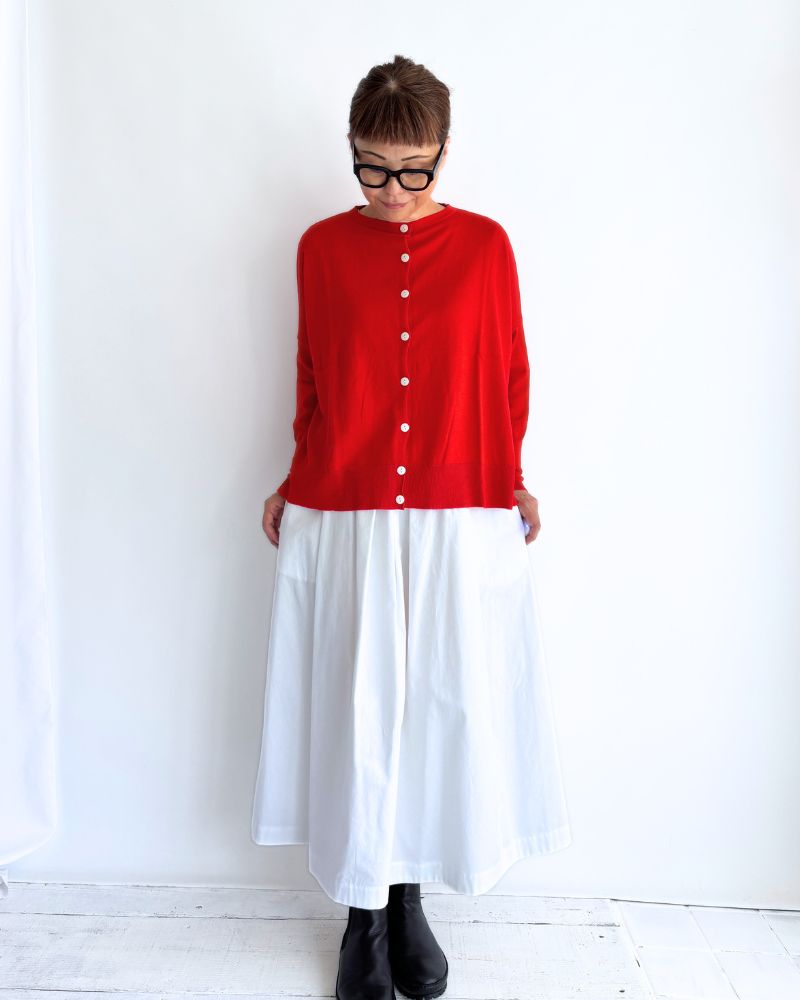 5COL 2WAY カーディガン Vermilion