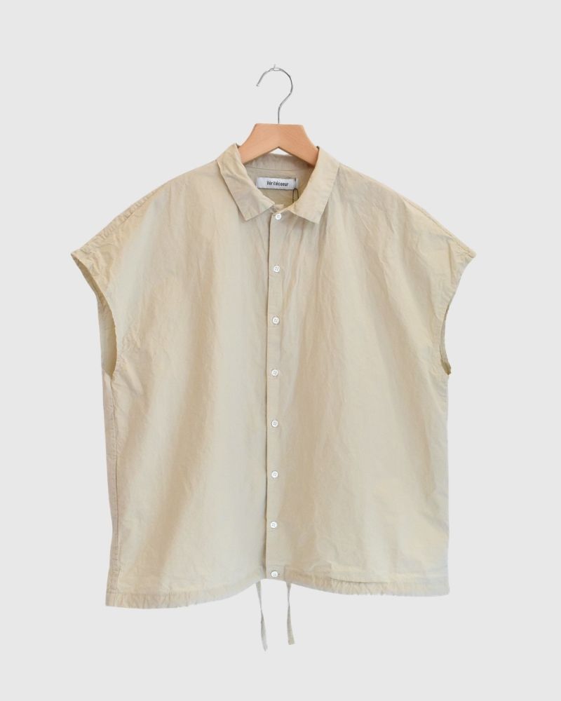 シュリンクフレンチスリーブシャツ Beige
