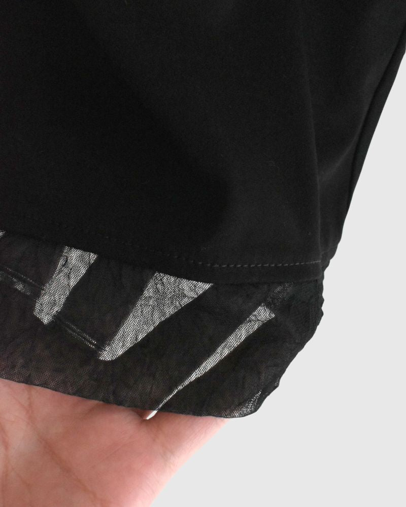 ANAIA SMOOTH/TULLE プルオーバー Black