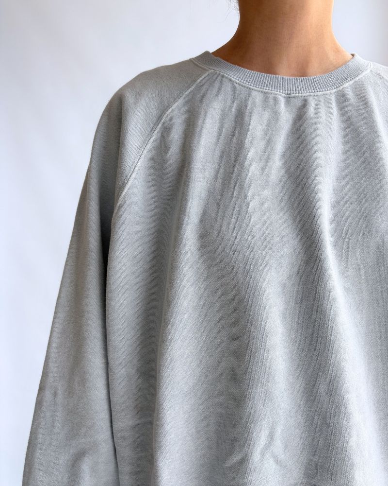 Pigment dye スウェットL/S Blue