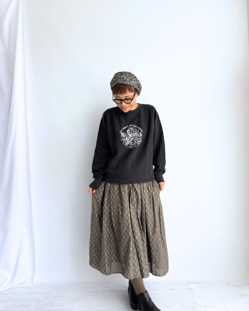 "HTS16" プリントスウェットシャツ DeepNavy