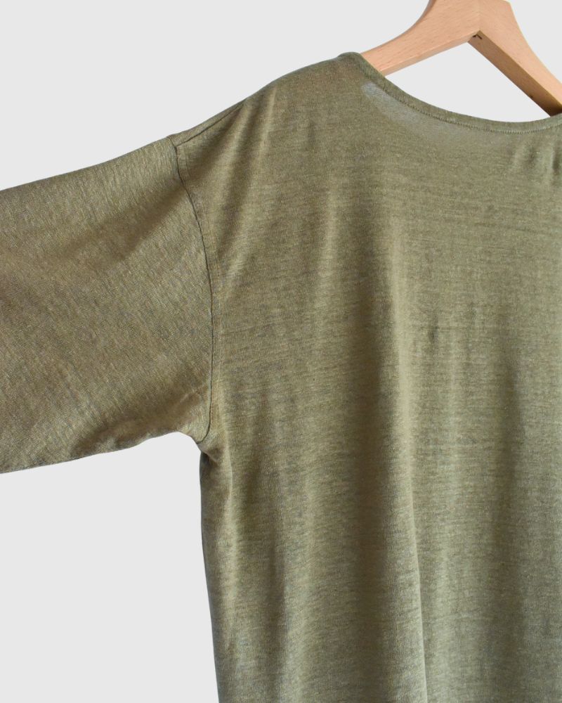 リネン2Wayヘンリープルオーバー Khaki