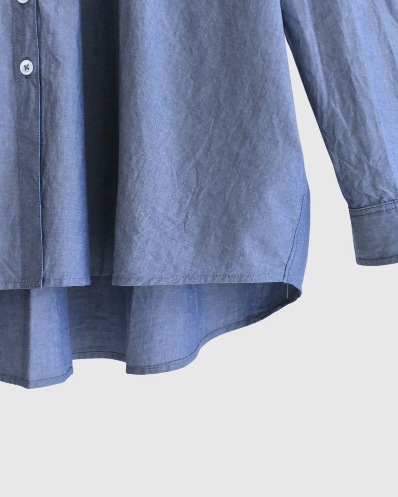 バンドカラービックシャツ Navy