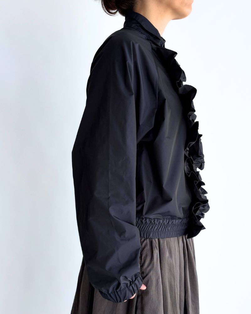 フロントフリル ZIPUP ジャンパー Navy