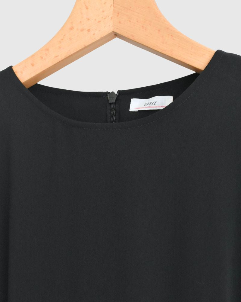 ウエスト切替フレアーワンピース