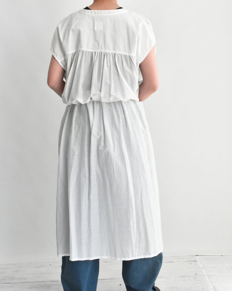 【予約】MS/F G1183 タイニーフリルノースリーブギャザードレス（5月末 - 6月初旬）