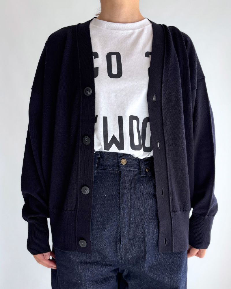 メリノダディカーディガン Navy