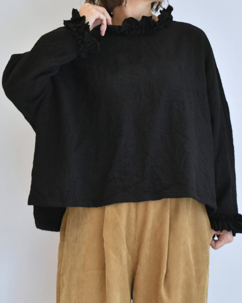 ウールボックスプルオーバー Black