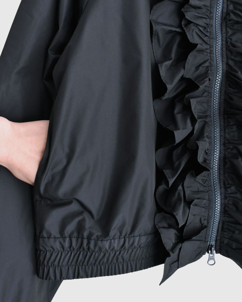 フロントフリル ZIPUP ジャンパー Navy