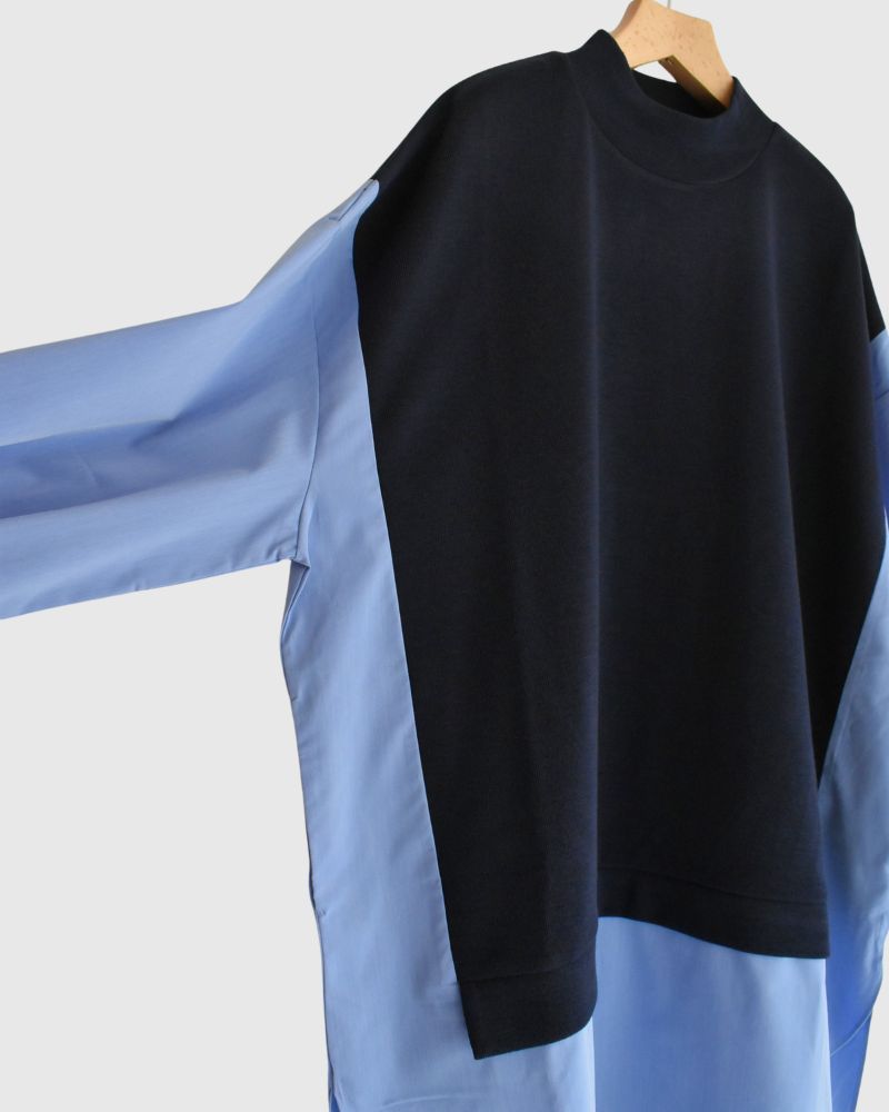 ニットコンビトップス 'JOHA' Navy