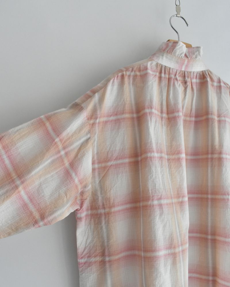 ライトマドラスフリルブラウス LightPink