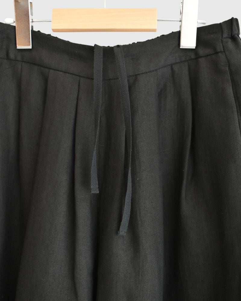 サルエルワイド ショートレングスパンツ Black