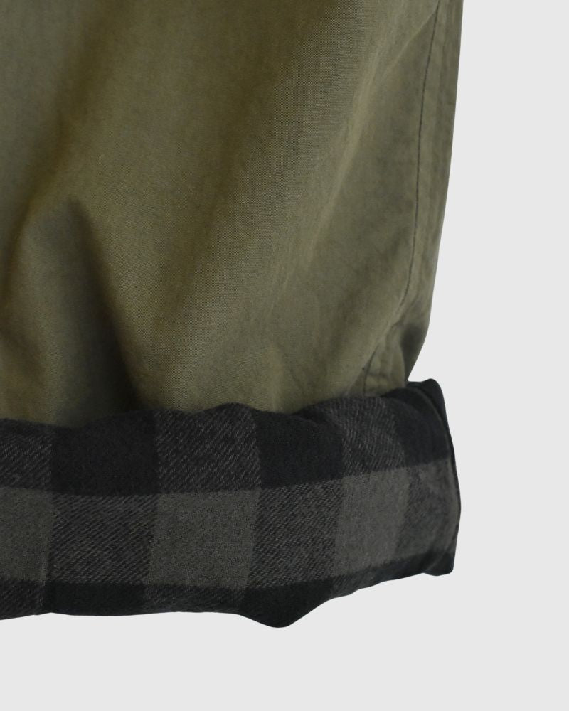 40s ORGANIC POPLIN (OVERDYE) EASY PANTS ArrasGreen