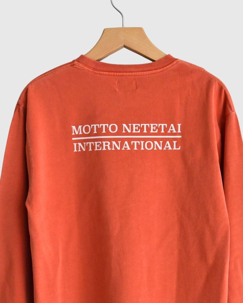 【sale】OG PEACH SKIN MOTTO L/S Orange　1