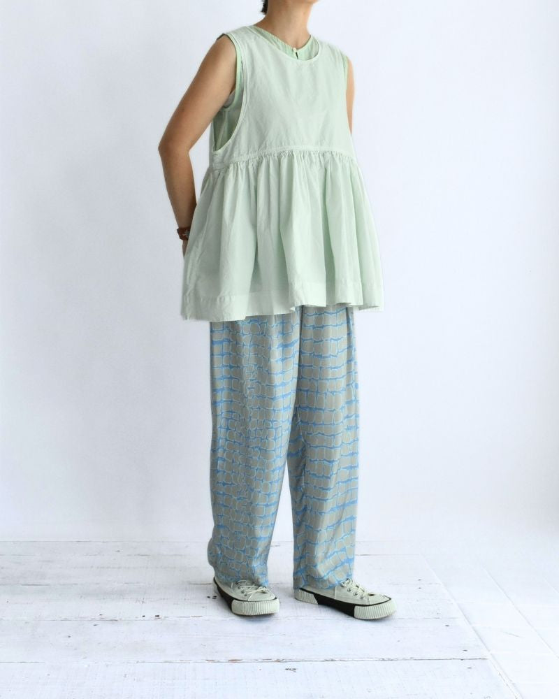 ノースリーブギャザートップス MintGreen