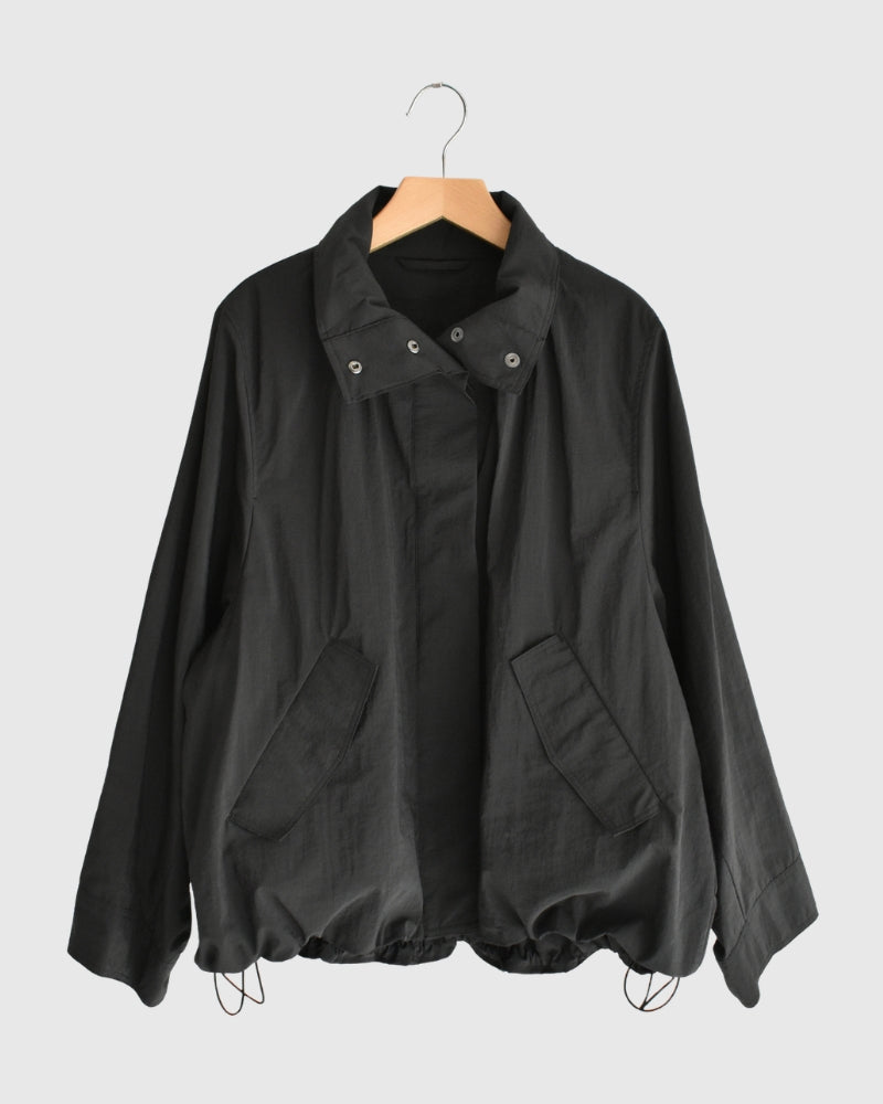 ファンネルネックジャケット Black