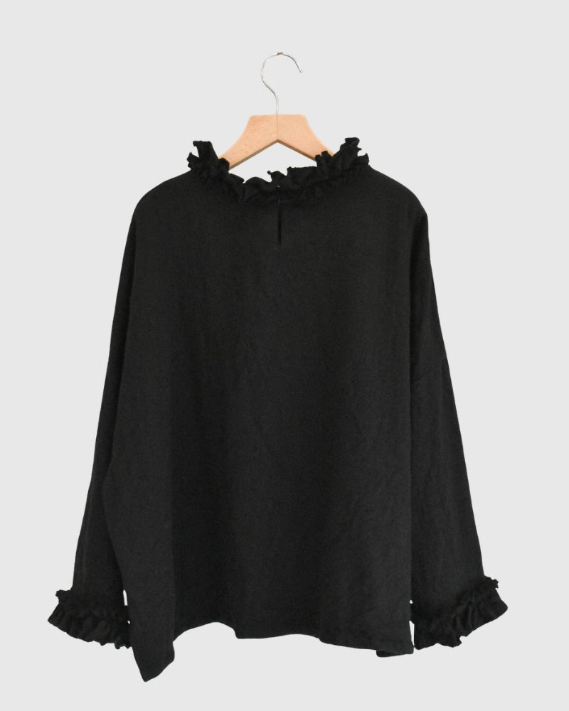 ウールボックスプルオーバー Black