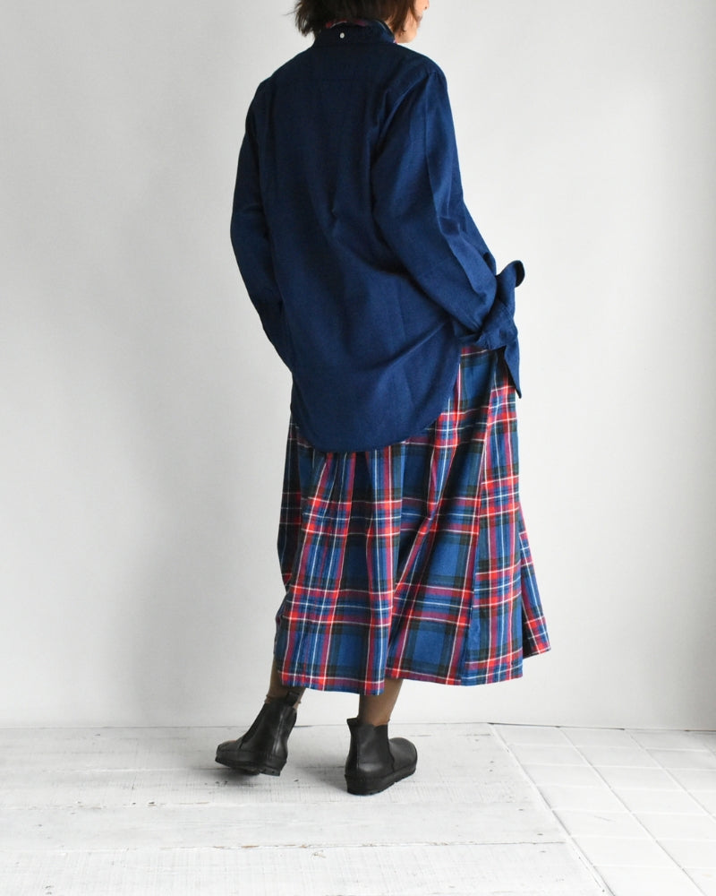 インディゴタータン ファンデーションシャツドレス Indigo