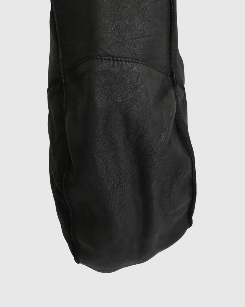 COW LEATHER TOTE BAG Black