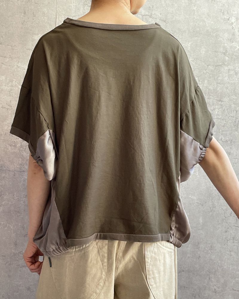 【追加生産】S/S 8T010 異素材スラッシュTee （6月中旬）