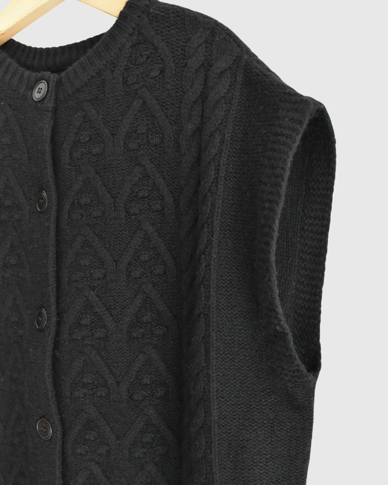 アノニマス アランニット 2WAY ワイドベスト Black