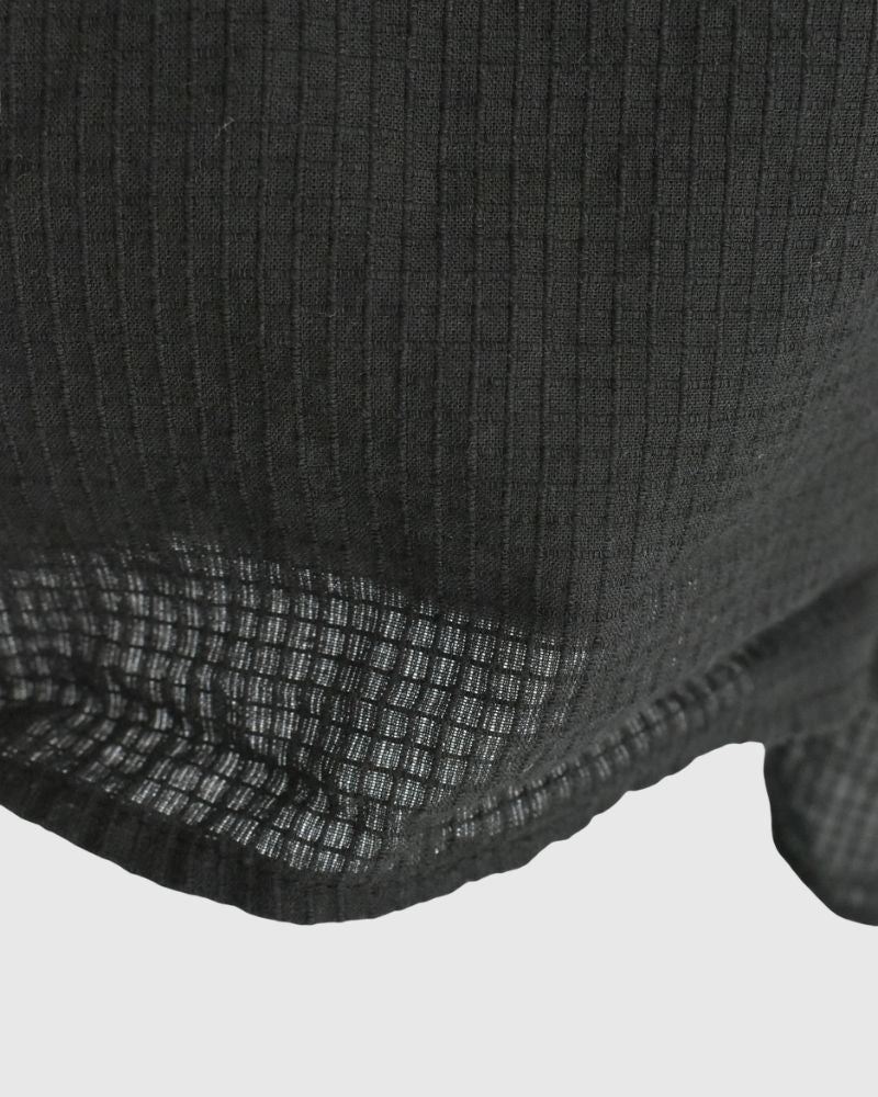 MINI PINTUCK PULLOVER DRESS Black