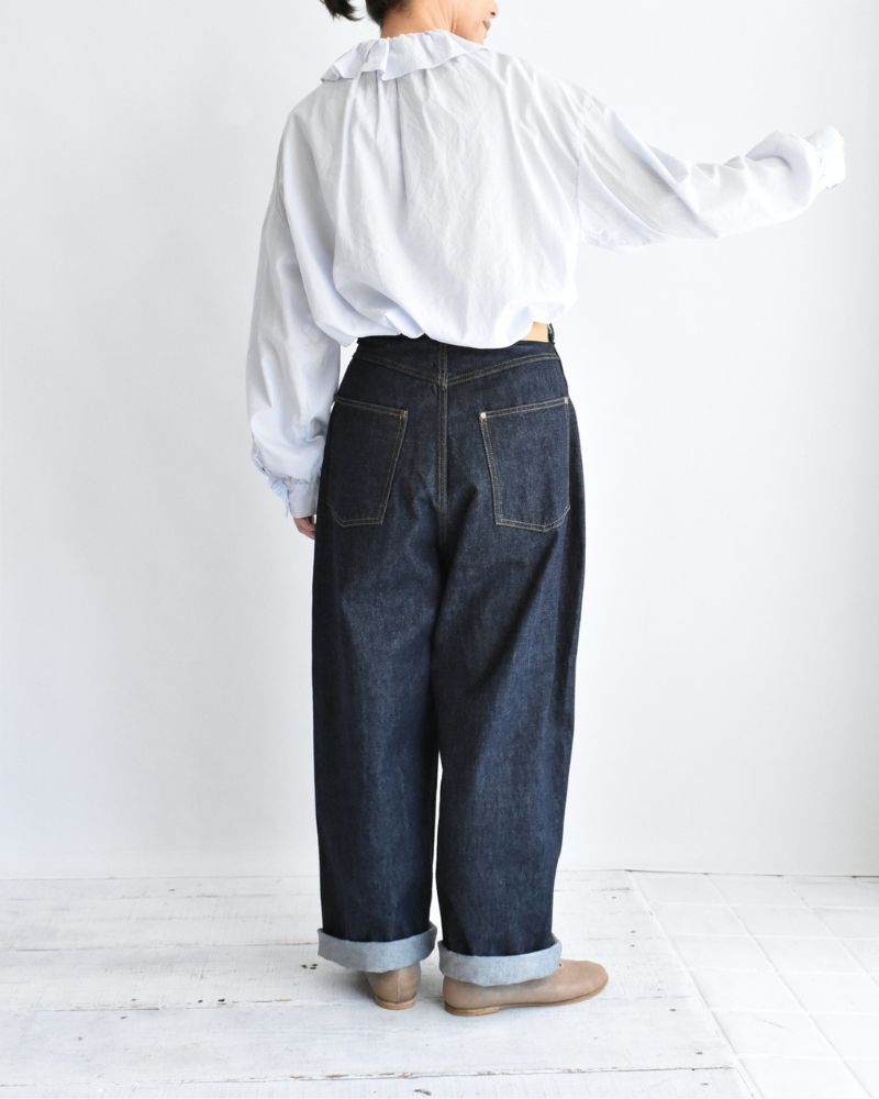 13ozムラ糸 バギーデニムパンツ OneWash