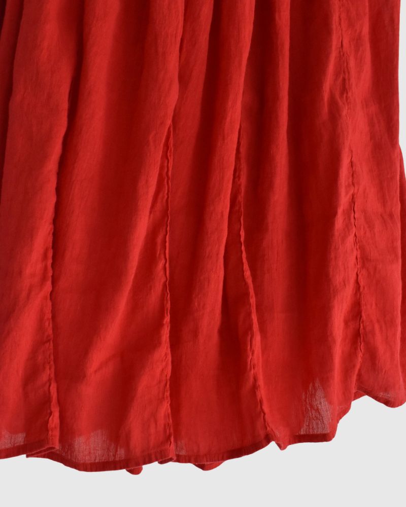 GATHERED SKIRT DeepRed